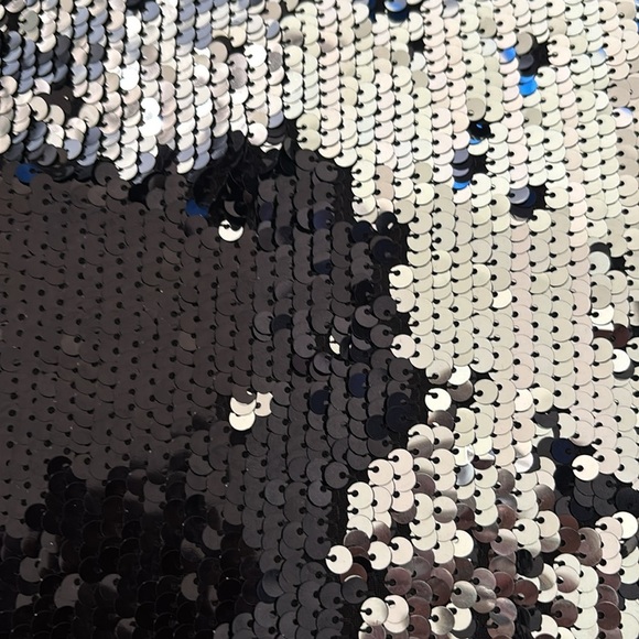 DEB Silver Sequin Mini Skirt - Picture 3 of 7